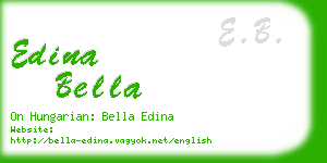 edina bella business card